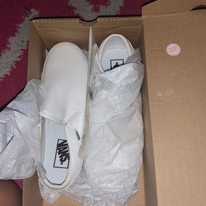 BRAND NEW slip on white vans